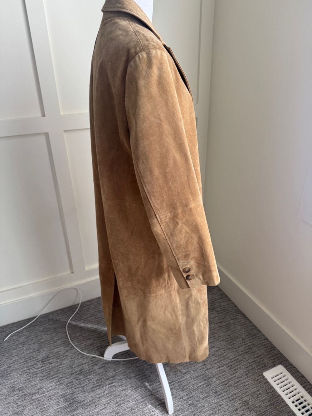 Zara Leather Collection Suede Coat in Tan - Picture 7 of 12